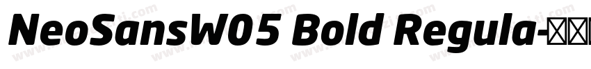 NeoSansW05 Bold Regula字体转换